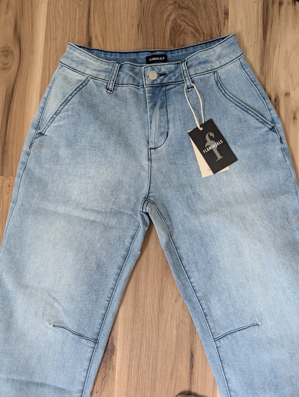 Flamingals Light Blue Denim Wide leg Jeans size 24 BNWT $69